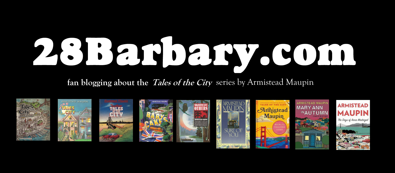 logo: 28Barbary.com - a blog about Tales of the City series by Armistead Maupin