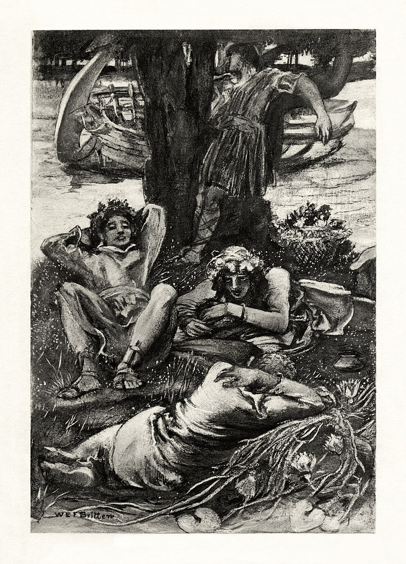 illustration of The Lotos Eaters by W.E.F. Britten